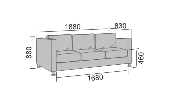 Диван офисный Дельта-3